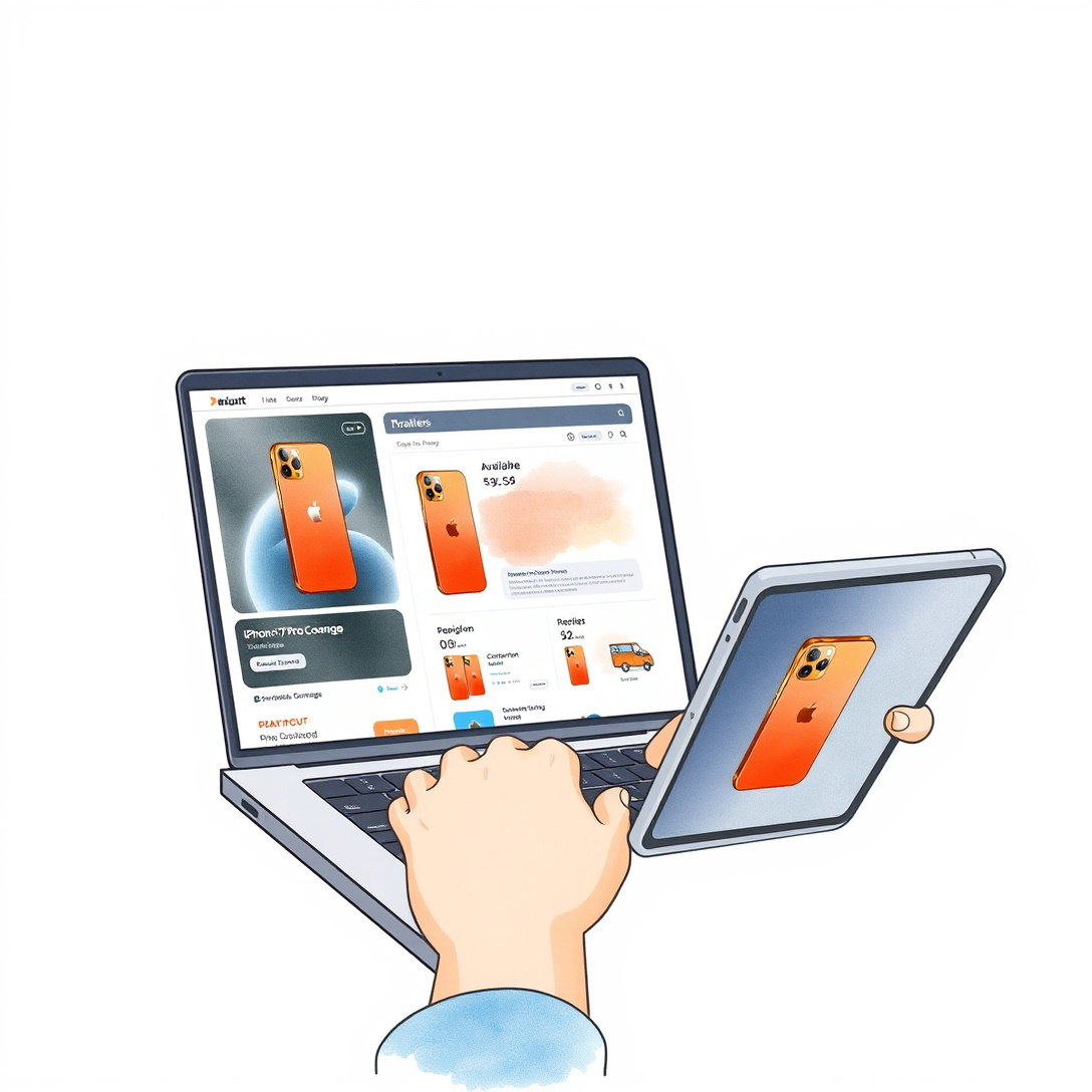 Multiple retailer websites showing varying availability of Cosmic Orange iPhone 17 Pro