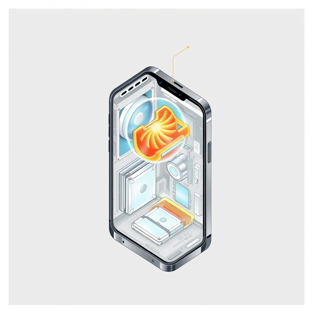 Internal comparison of gaming phone cooling system versus standard phone design.