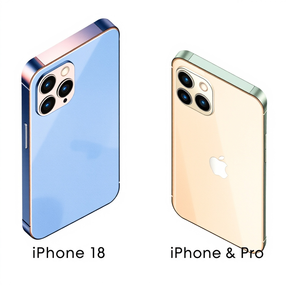 iPhone 18 and iPhone 18 Pro rear cameras side by side